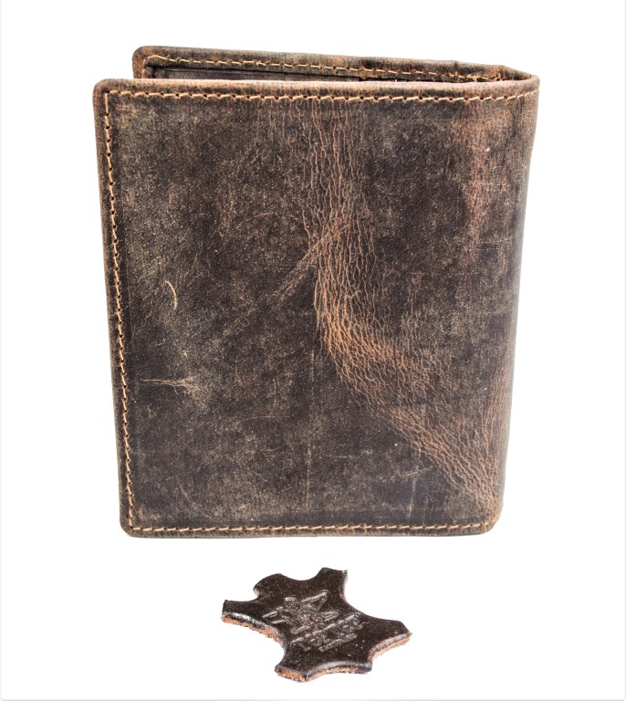 Мъжки портфейл за карти - RFID защита - тъмно кафяв