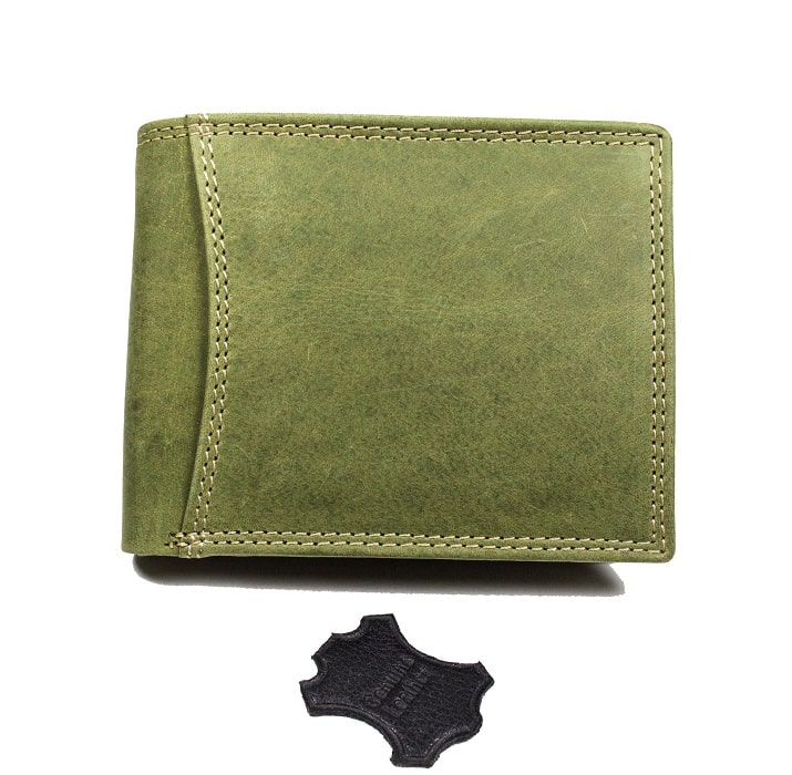 Зелен мъжки портфейл