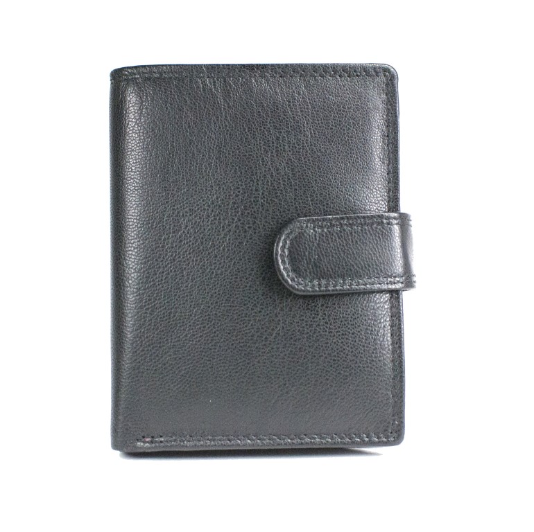 Мъжки портфейл с много отделения – вертикален Черен