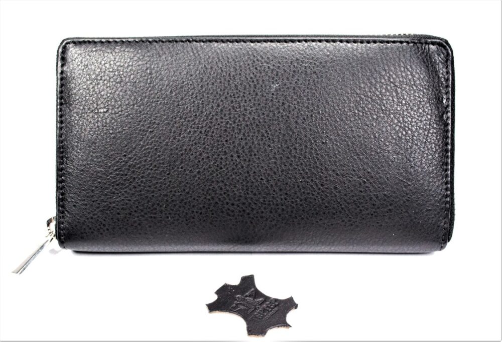 Голямо дамско портмоне естествена кожа